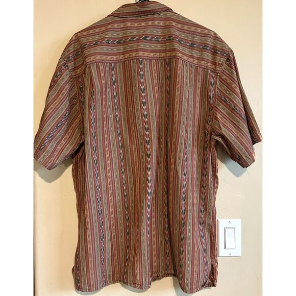 The Territory Ahead Mens Short Sleeve Button Up Size Large 100% Cotton Southwest - Picture 2 of 6